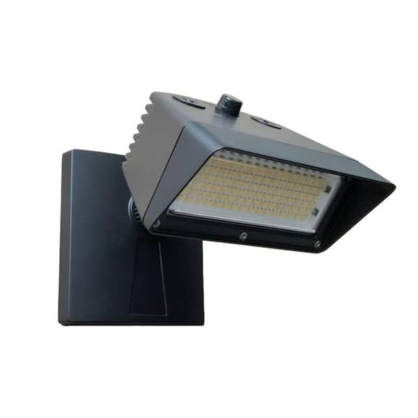 3200 Lumen Black Aluminum Dusk to Dawn Integrated LED Floodlight
