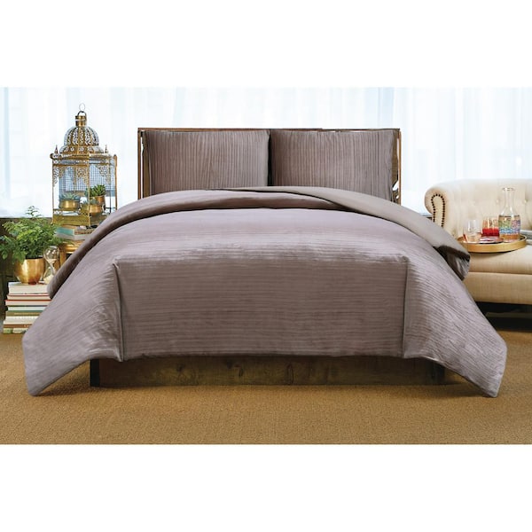 Christian Siriano Crinkle Velvet 3-Piece Ros Full/Queen Comforter Set