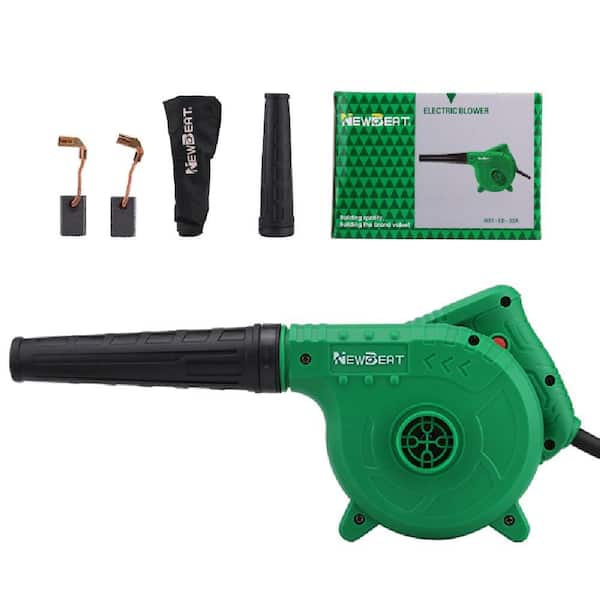 7 in. Variable Speed Floor Fan in Green with 2-in-1 Blower Vacuum, 600W 110V & Double Insulation