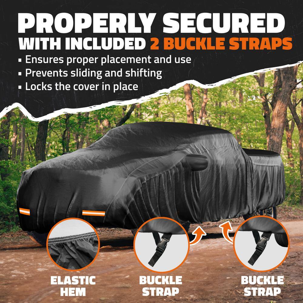 Heavy Duty Black PVC Truck Cover with Buckle Straps