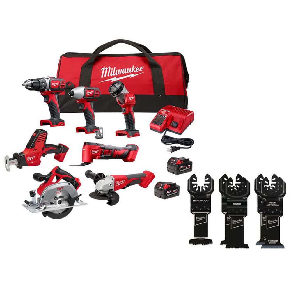 Reviews for Milwaukee M18 18-Volt Lith-Ion Cordless Combo Kit 7-Tool w ...