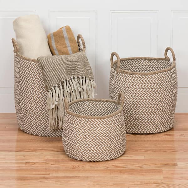 Taupe Y-Weave Storage Basket, Extra Small