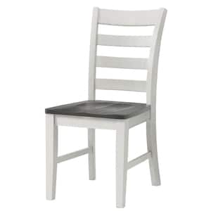 Monterey White Stain and Grey Solid Wood Dining Chair (Set of 2)