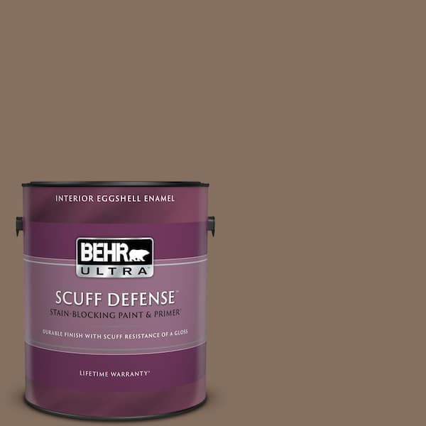 BEHR ULTRA 1 gal. #N230-6 Whiskey Barrel Extra Durable Eggshell Enamel Interior Paint & Primer