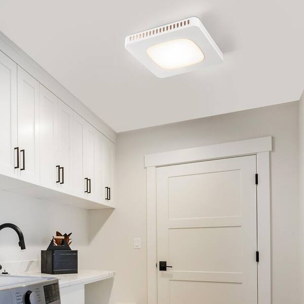 Bathroom Exhaust Fan 80CFM Ceiling No Cut Installation High-Efficiency Bathroom Exhaust Fan with Low Noise, Energy Star