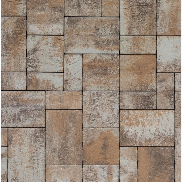Unbranded Tahoe 14.75in.x 9.875 in.x 2.375 in. Rectangle Santa Fe Face Mix Concrete Paver Pallet (114-pieces/70.5 sq. sf./Pallet)