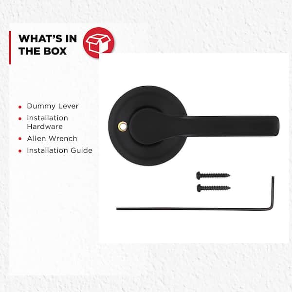 Kwikset Henley Matte Black Half Dummy Door Handle 94880-635 - The