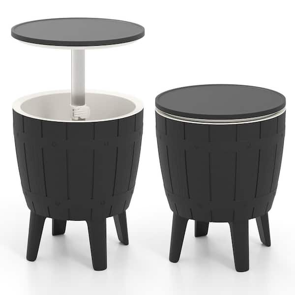 Liviza Plastic Outdoor Coffee Table with Ice Bucket
