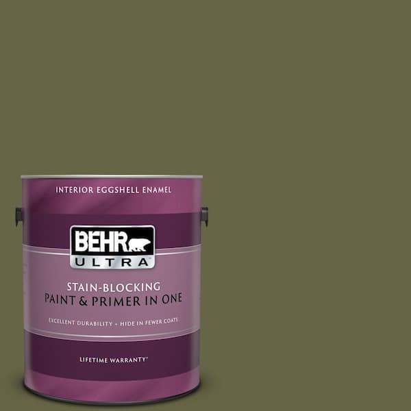 BEHR ULTRA 1 gal. #UL200-22 Amazon Jungle Eggshell Enamel Interior Paint and Primer in One