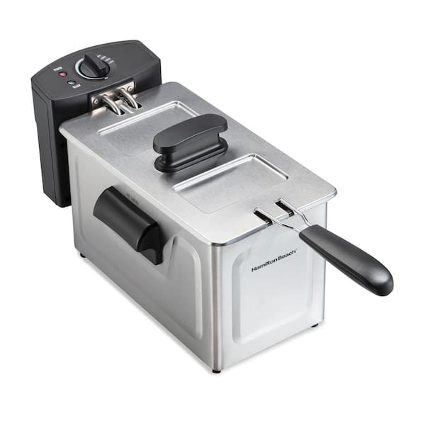 Hamilton Beach 3 qt. Stainless Steel Professional-Style Deep Fryer, Silver