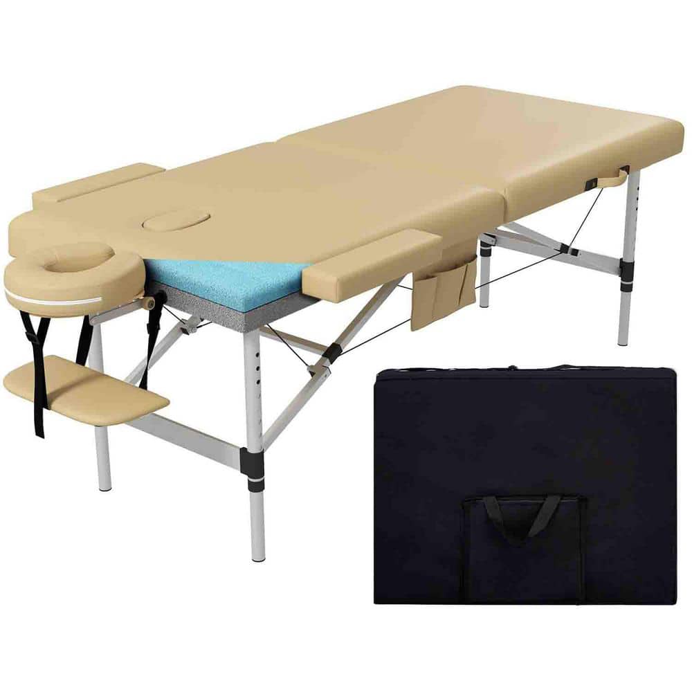 Anqtovp Memory Foam Portable Massage Table Foldable Lash Bed