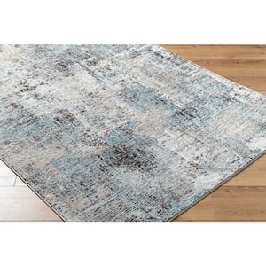 Allegro Blue/Charcoal/Ivory Abstract 7 ft. x 9 ft. Indoor Area Rug