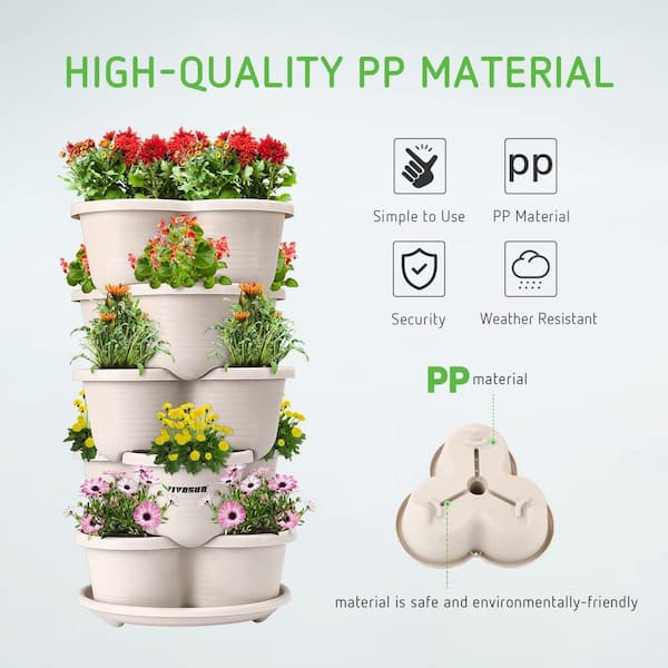 Garden Stacker Planter & Culinary Herb Kit - Stackable & Hangable Herb