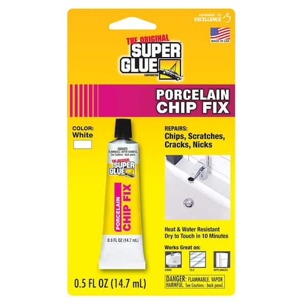 Super Glue .5 oz. White Porcelain Repair Glue/Epoxy