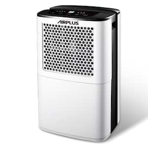 50 pt. 2,000 sq. ft. Dehumidifier with Bucket and Drain Hose for Bathroom, with Auto Defrost, Variable Speed (White)