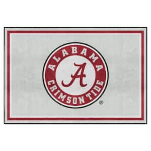 Alabama Crimson Tide Gray 5ft. x 8 ft. Plush Area Rug