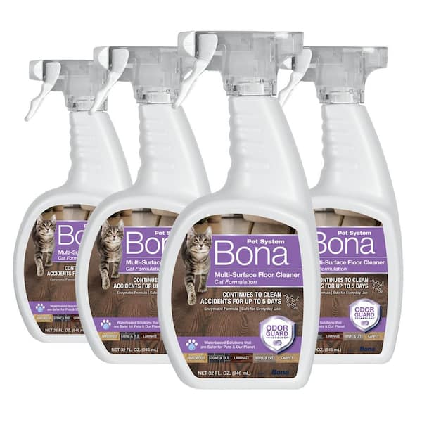 Bona 32 oz. Multi-Surface Floor Cleaner, Cat Formulation (4-Pack)