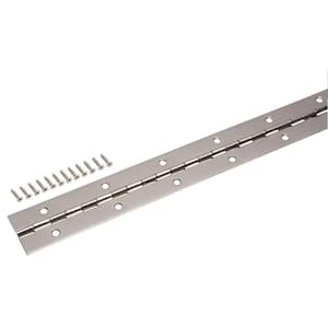 1-1/2 in. x 72 in. Bright Nickel Continuous Hinge