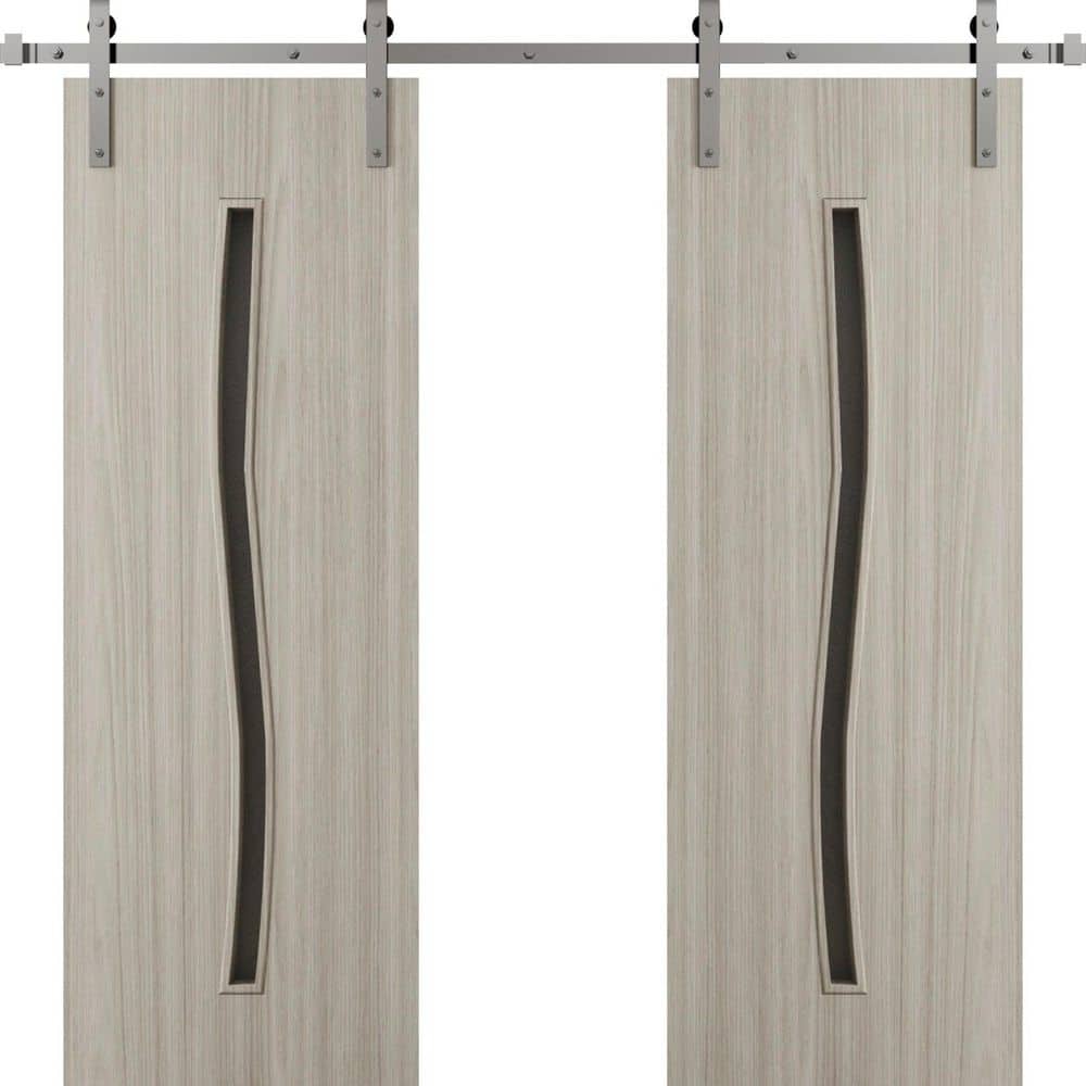 3012 72 in. x 96 in. Sold Core Oak Franko Color Wood Sliding Barn Door with Hardware Kit price history on PriceWatchPro