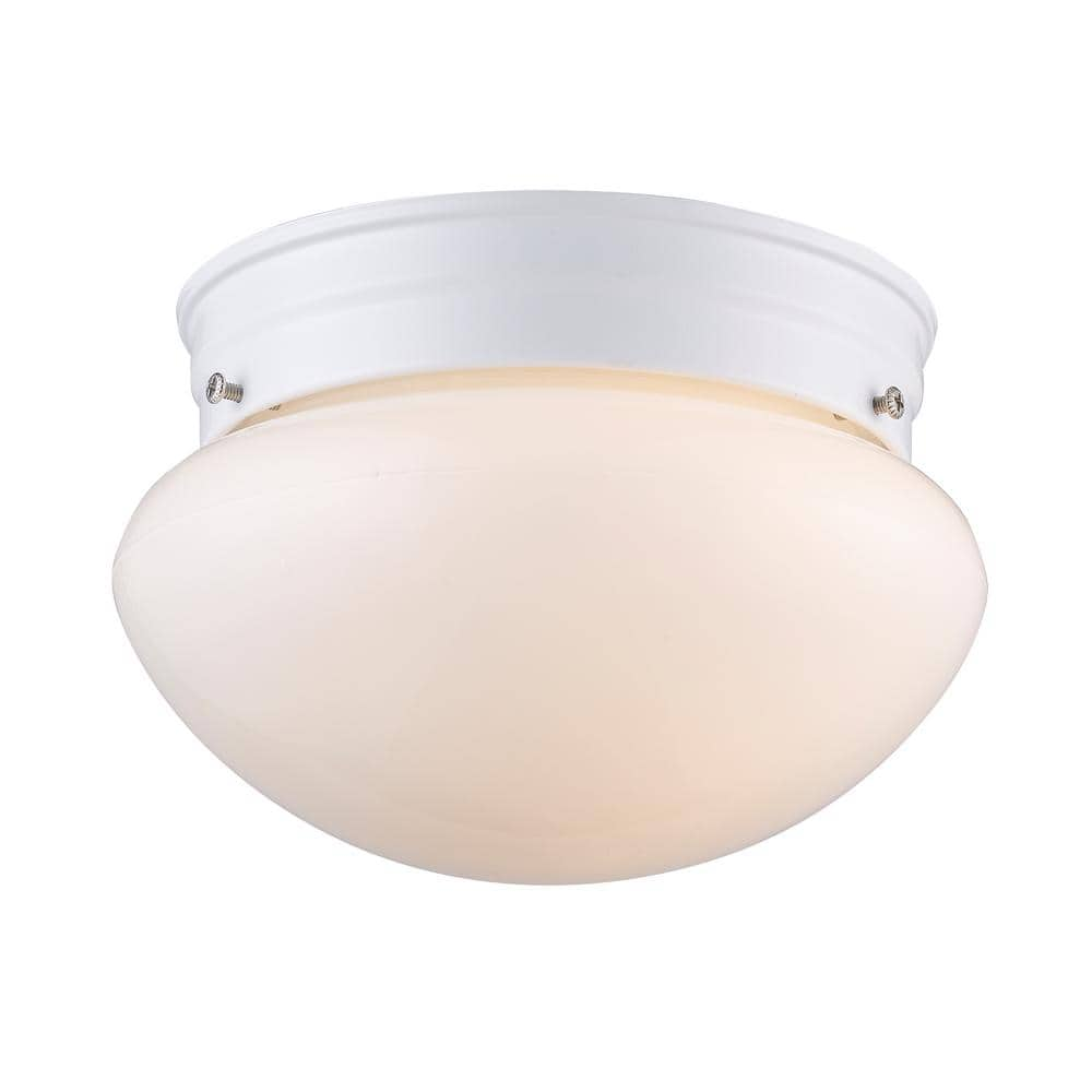 UPC 736916188883 product image for Dash 8 in. 1-Light White Flush Mount Ceiling Light Fixture with Opal Glass | upcitemdb.com