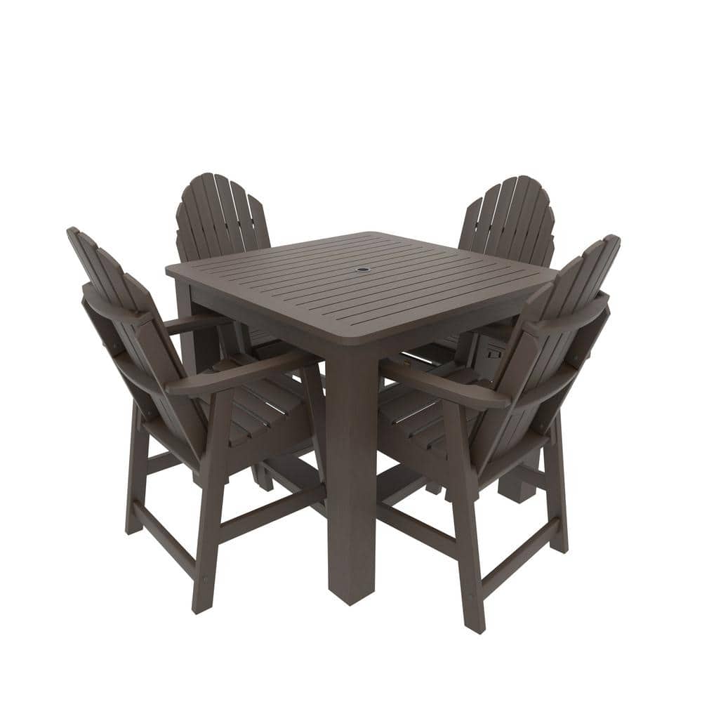 Muskoka 5Pieces Square Recycled Plastic Outdoor Counter Bistro Dining Set CMST5SQ44HCACE