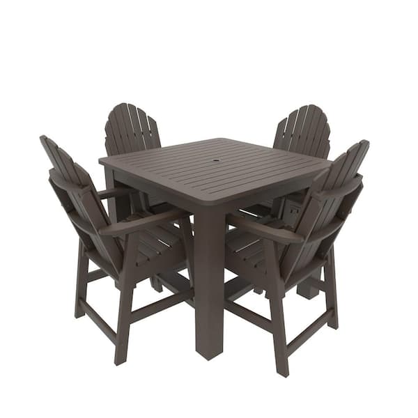 Unbranded Muskoka 5-Pieces Square Recycled Plastic Outdoor Counter Bistro Dining Set