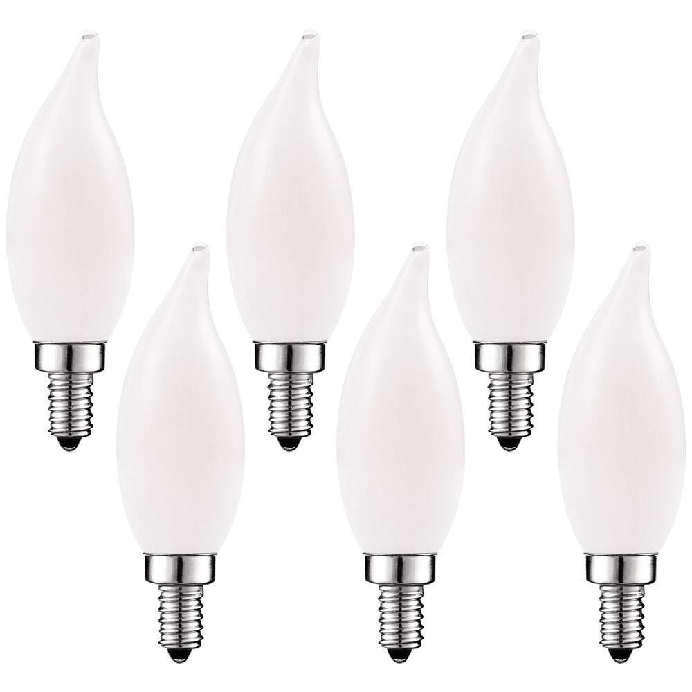 6x 40W Frosted Dimmable Incandescent Standard Candle Light Bulbs BC B22 Lamp 