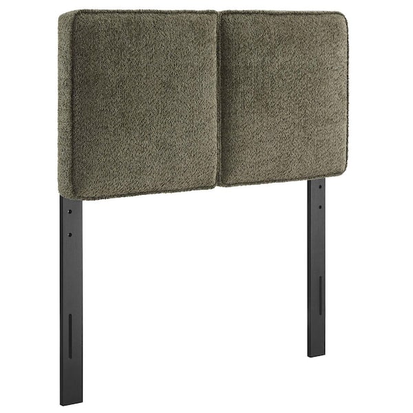 Lindee Boucle Fabric Twin Headboard in Sage