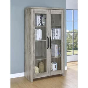 Alejo Gray Driftwood Wood 35.25 in. W 2-Door Sideboard