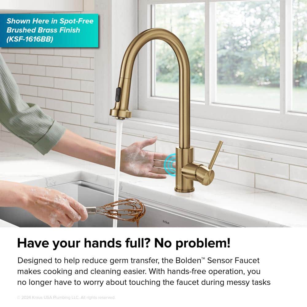 Stainless Steel Touchless Kitchen Faucet with Pull-out Spray