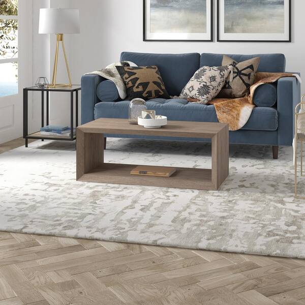 Meyer&Cross Osmond 48 in. Antiqued Gray Oak Rectangle Particle