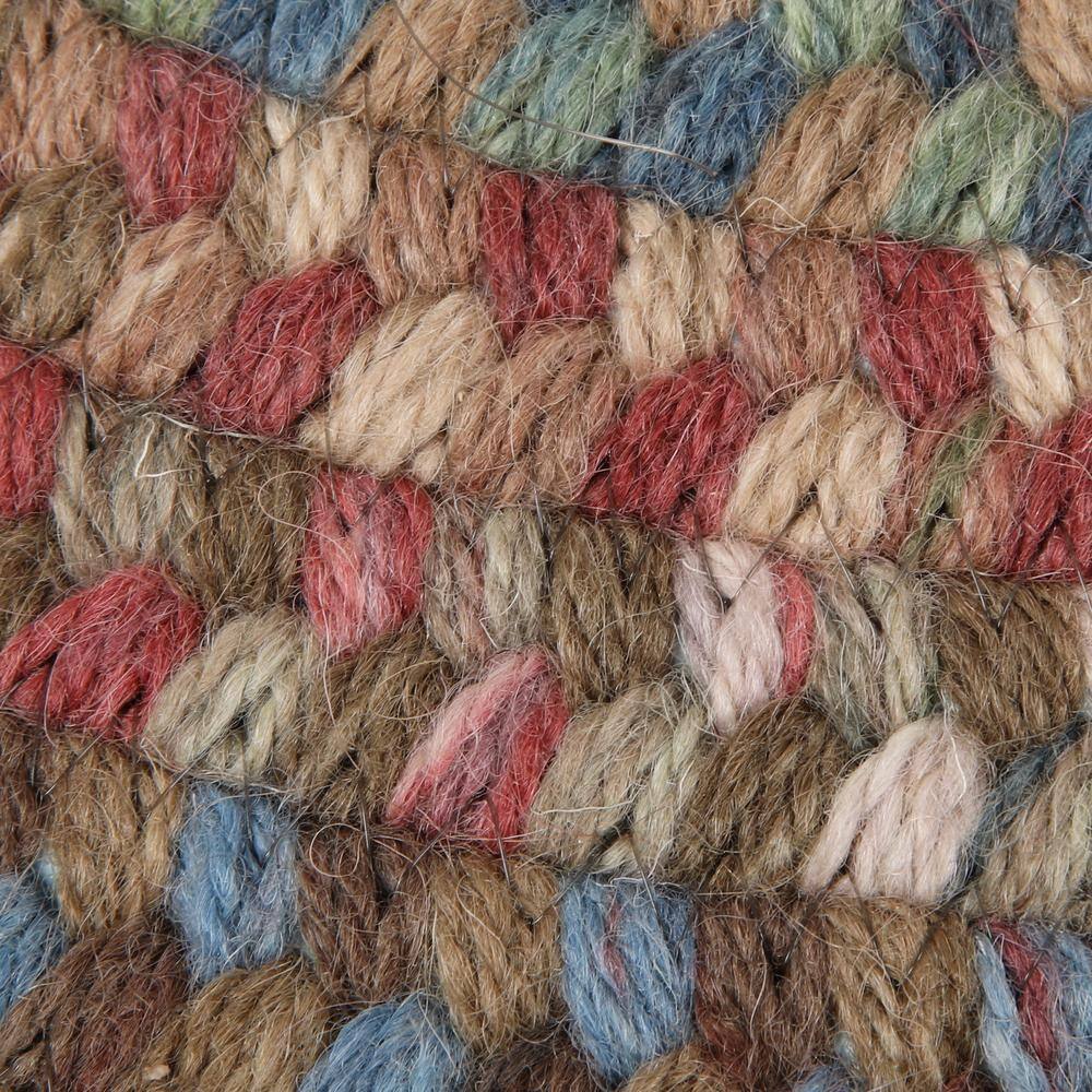 Dusk Blue Wool 2'x4' Reversible Oval Rug