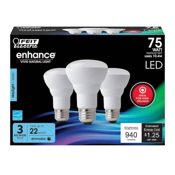 Feit Electric 75 Watt Equivalent R20 Dimmable CEC ENERGY STAR