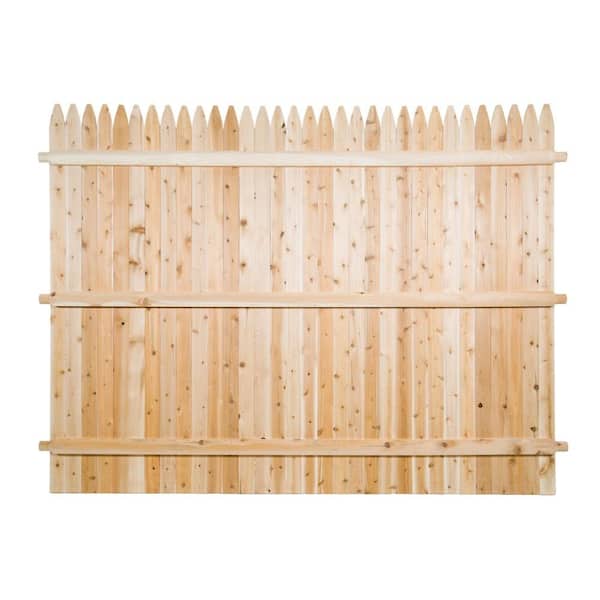 6 ft. H x 8 ft. W Privacy Eastern White Cedar Molded and Dowell 3 in ...
