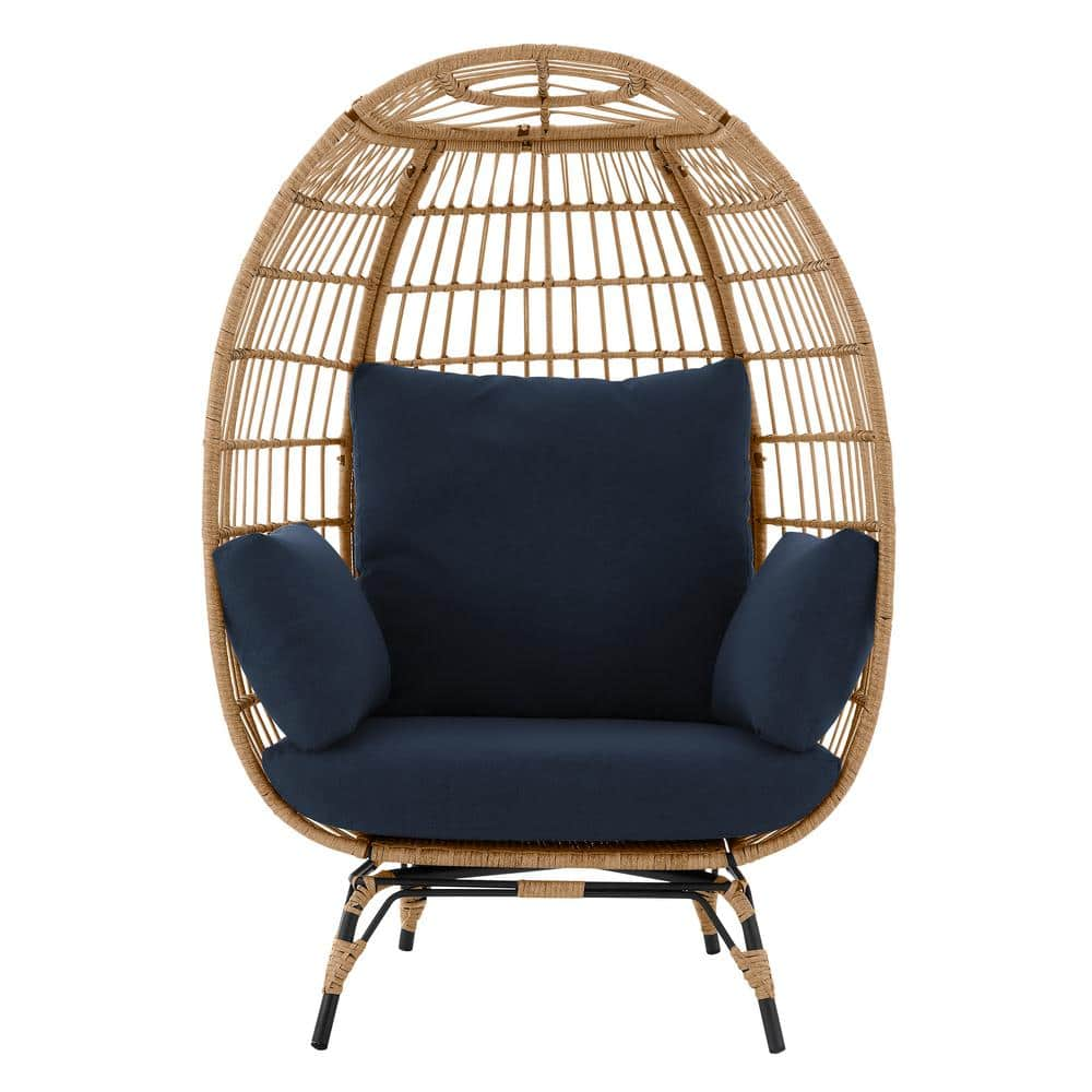 Dwell Home Inc Lucinda 40 in. W Natural Oversized Wicker Egg Chair ...