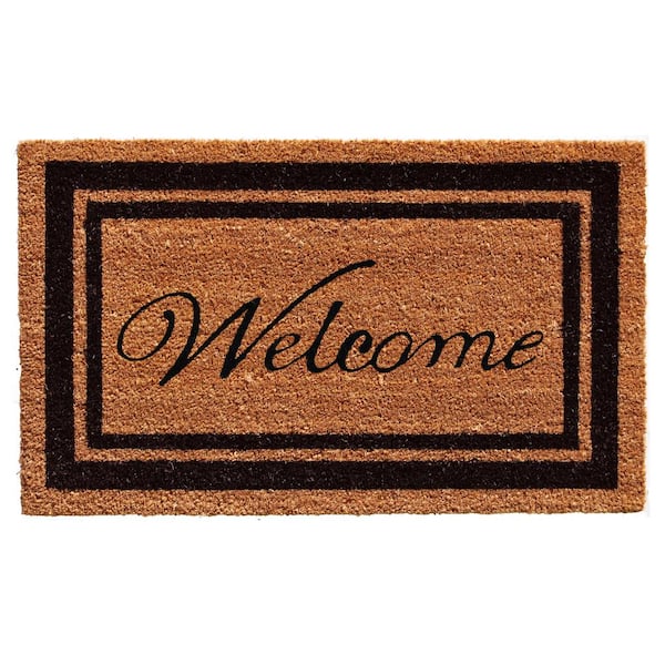 Rubber-Cal 2-ft x 3-ft Brown Rectangular Indoor or Outdoor Animals Door Mat  in the Mats department at