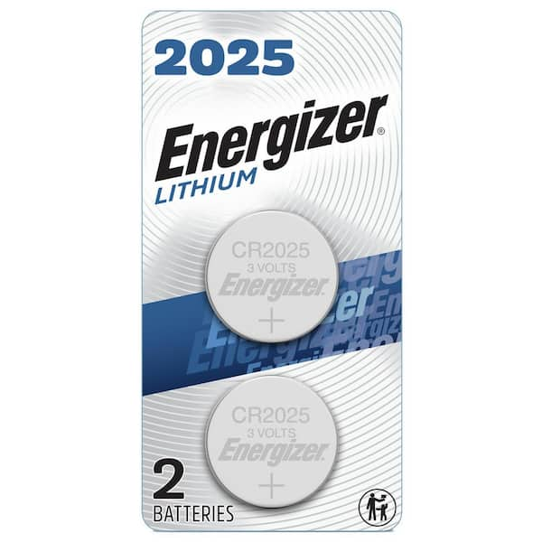 Energizer 2025 Batteries (2 Pack), 3V Lithium Coin Batteries