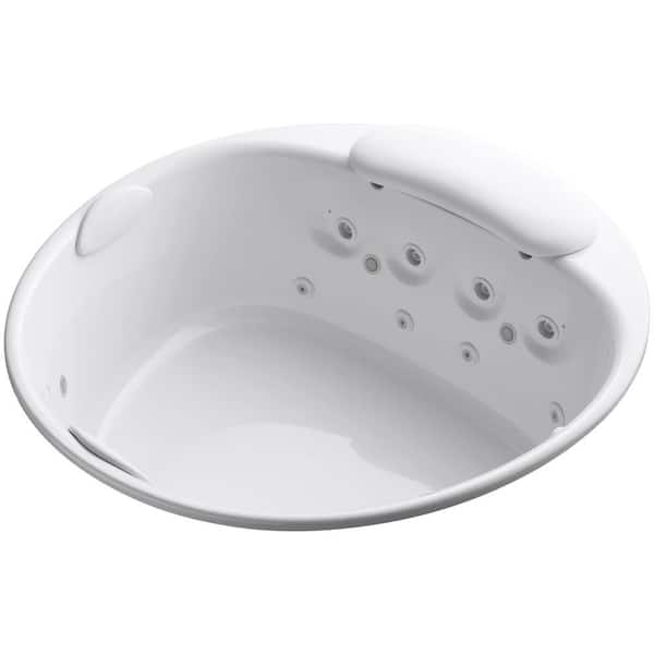 KOHLER Riverbath Round 5.5 ft. Whirlpool Tub in White