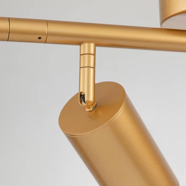 LLHZSY 39.4 in. 4-Light Modern Gold Track Lighting Kit with LLHZSY 39.4 in. 4-Light Modern Gold Track Lighting Kit with