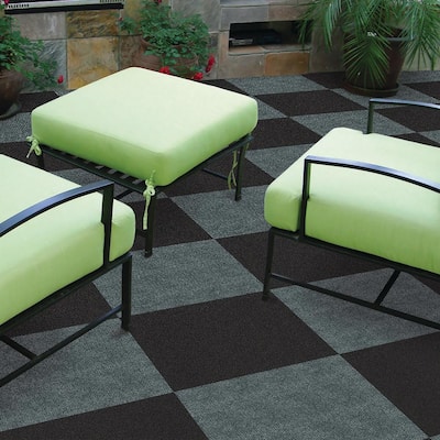 Black Outdoor Carpet Tile, Outdoor Carpet Tiles For Patio