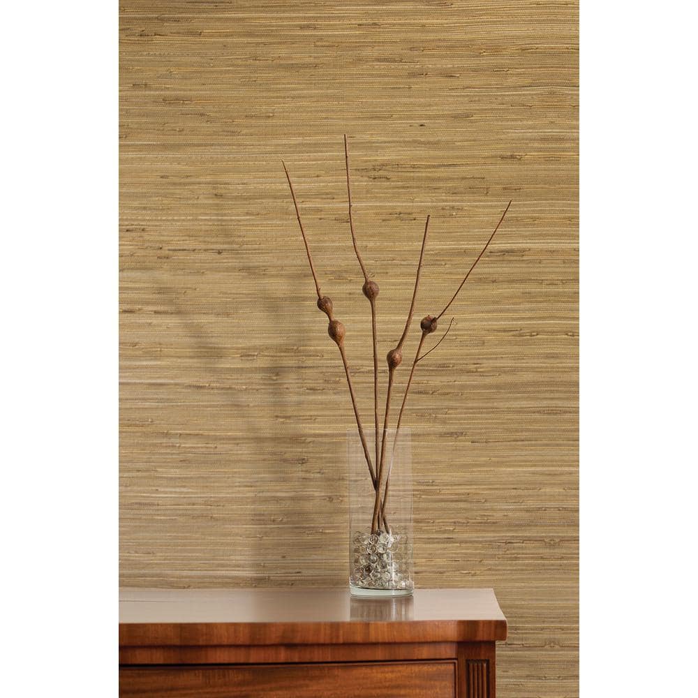 Daria Beige Non-Pasted Grasscloth Wallpaper