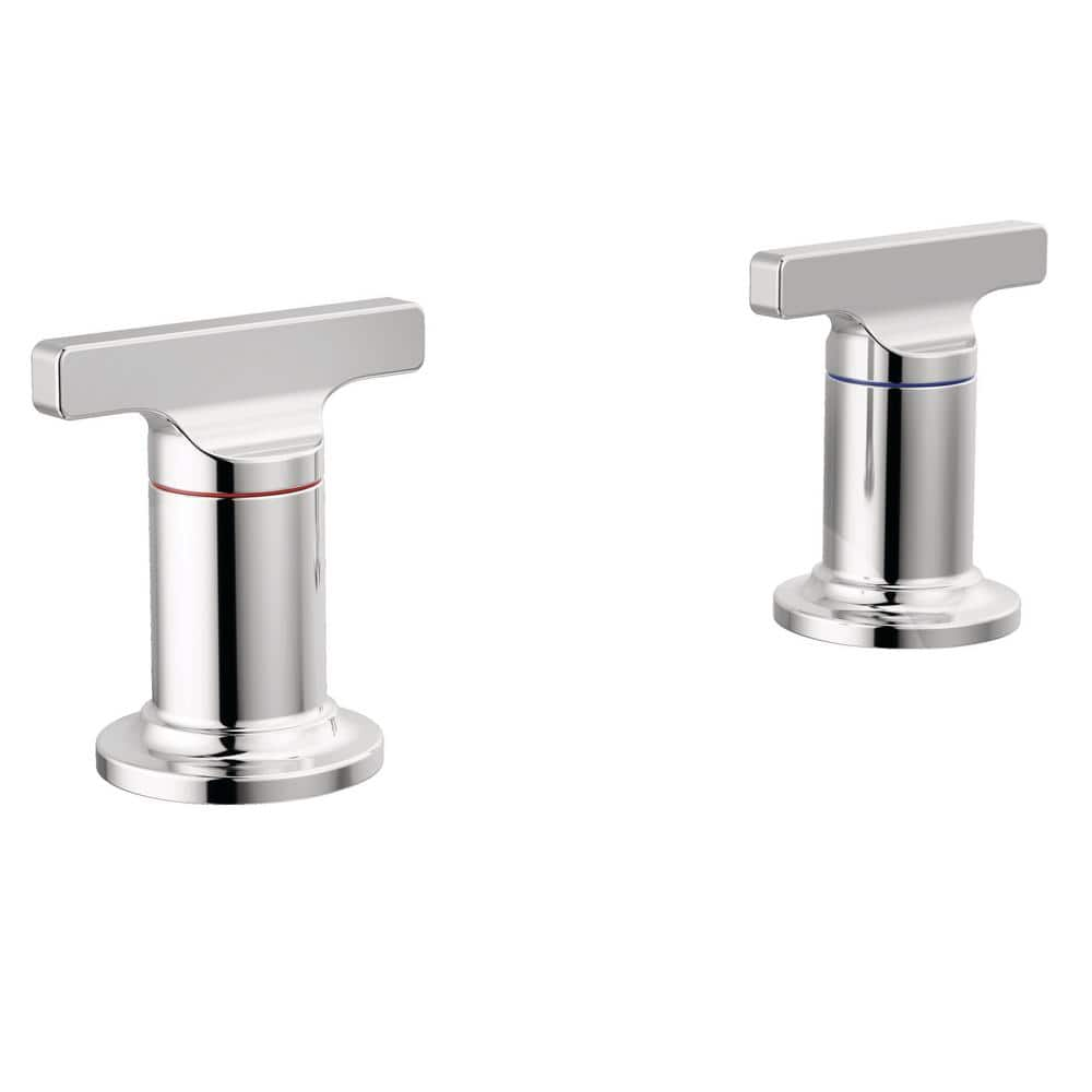 Delta Tetra T Lever Roman Tub Handles In Lumicoat Chrome H590 Pr The