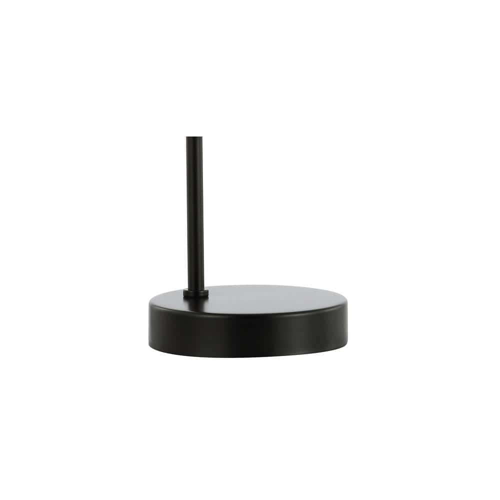 Arco Black Iron and Glass Minimalist Table Lamp