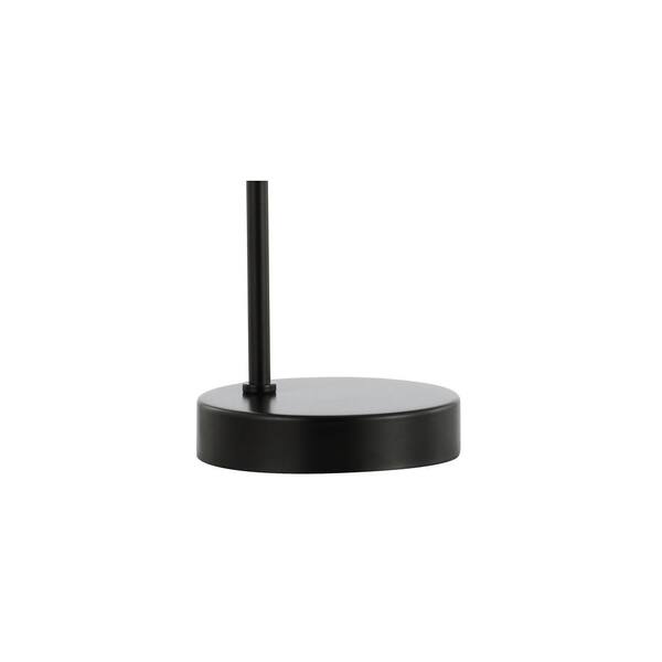 JONATHAN Y Arco 18.25 in. Black Iron/Glass Minimalist Mid JONATHAN Y Arco 18.25 in. Black Iron/Glass Minimalist Mid