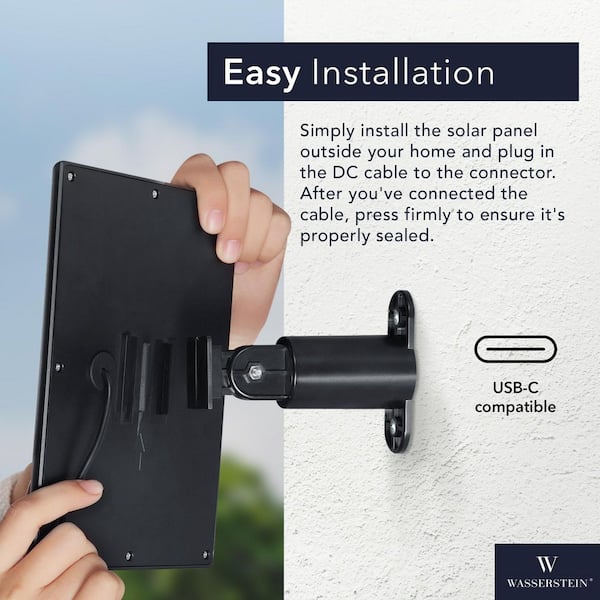 Wasserstein Solar Panel Compatible with Ring Spotlight Cam
