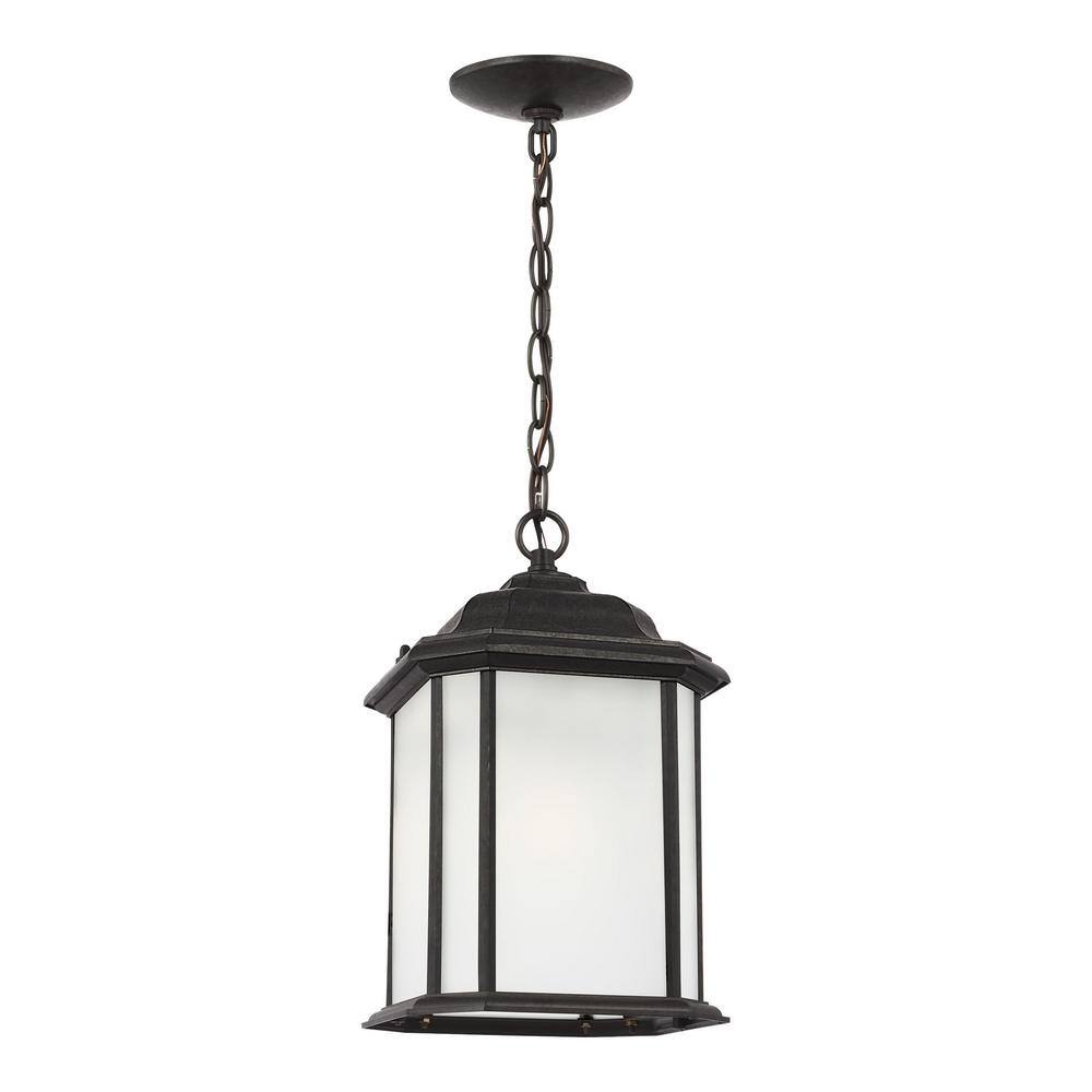 Kent Oxford Bronze Outdoor Pendant with Satin Etched Glass