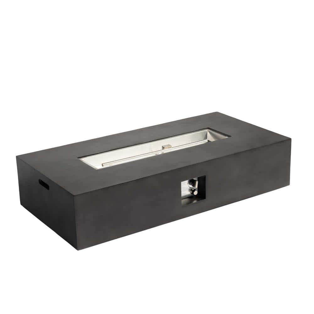 56 in. Outdoor Propane Fire Pit Table, 50,000 BTU Rectangular Gas Fire Pit 