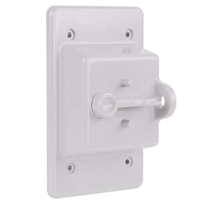 White 1-Gang , Non-Metallic Weatherproof Toggle Switch Cover