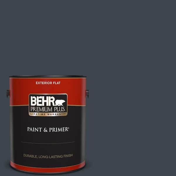 BEHR PREMIUM PLUS 1 gal. #740F-7 Night Shade Flat Exterior Paint & Primer