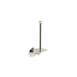 Occasion Wall Mounted Vertical Toilet Paper Holder in Vibrant Polished Nickel